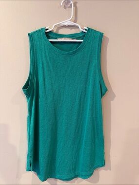 Athleta Teal Sleeveless Crewneck Tank